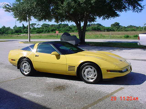 1992 Corvette LT-1 Coupe-Yellow-smoked glass Top Automatic-super clean ...